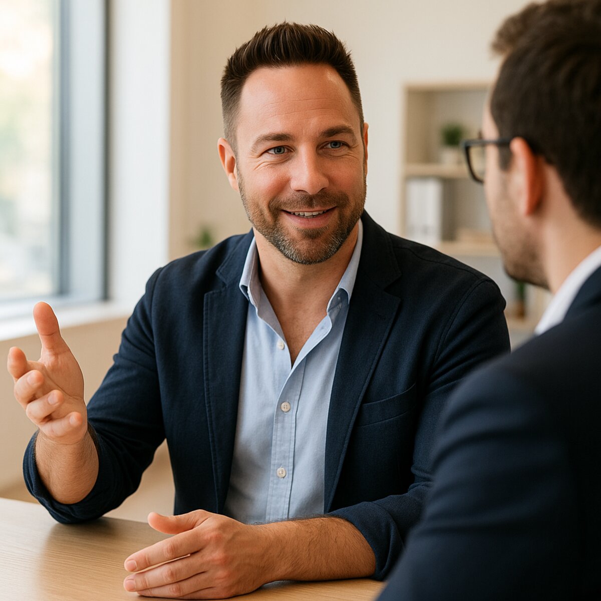 Sven Seele im Beratungsgespräch